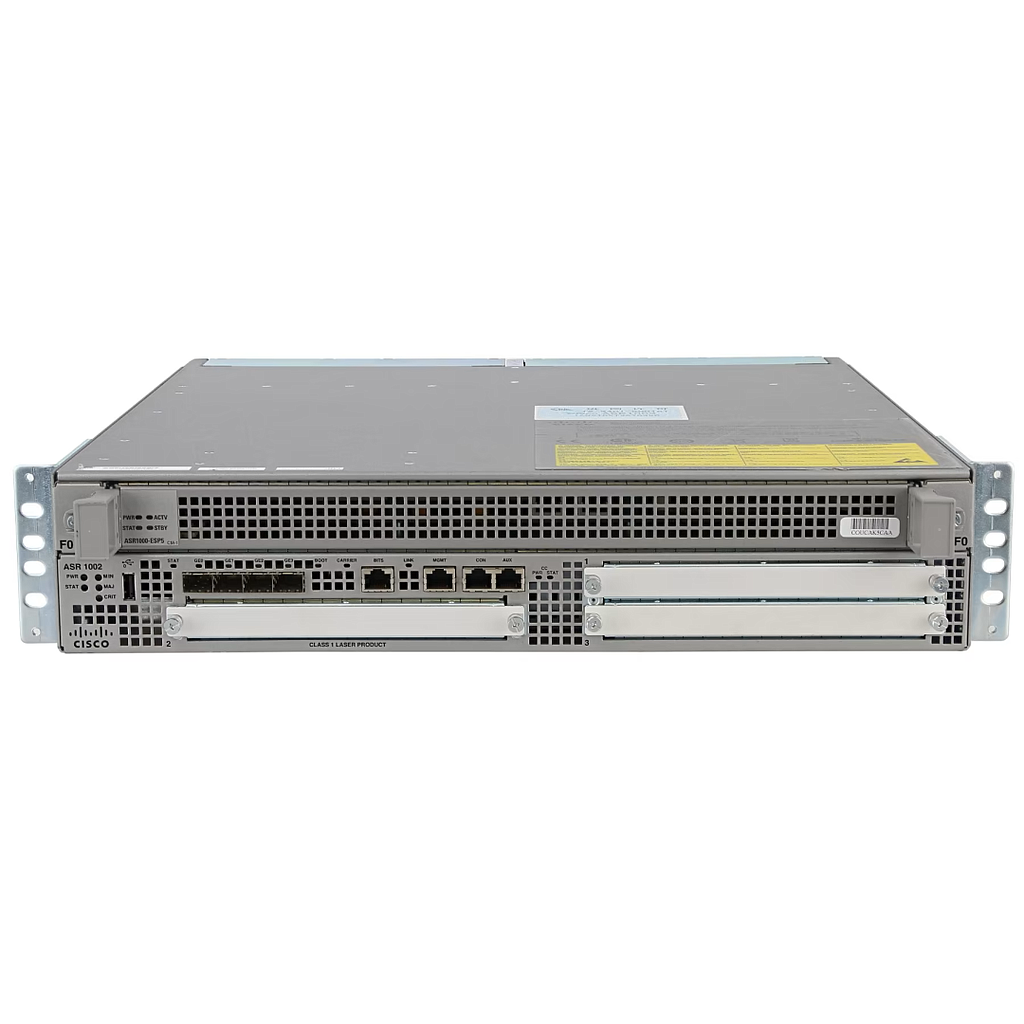 Cisco ASR1002 Chassis, 4 Built-In GE, Dual P/S, 4GB DRAM