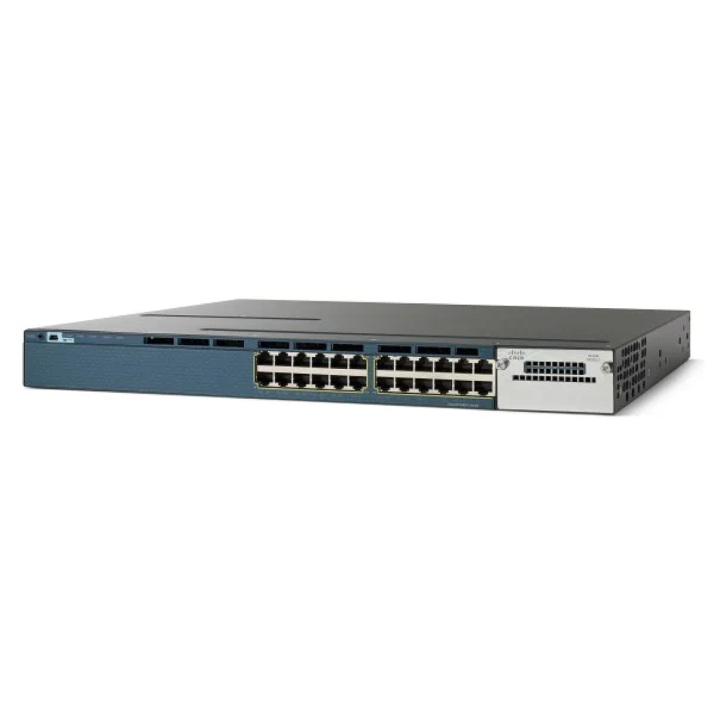Cisco Catalyst 3560X Standalone 24 10/100/1000 Ethernet ports, with one 350W AC power supply 1 RU, IP Base feature set