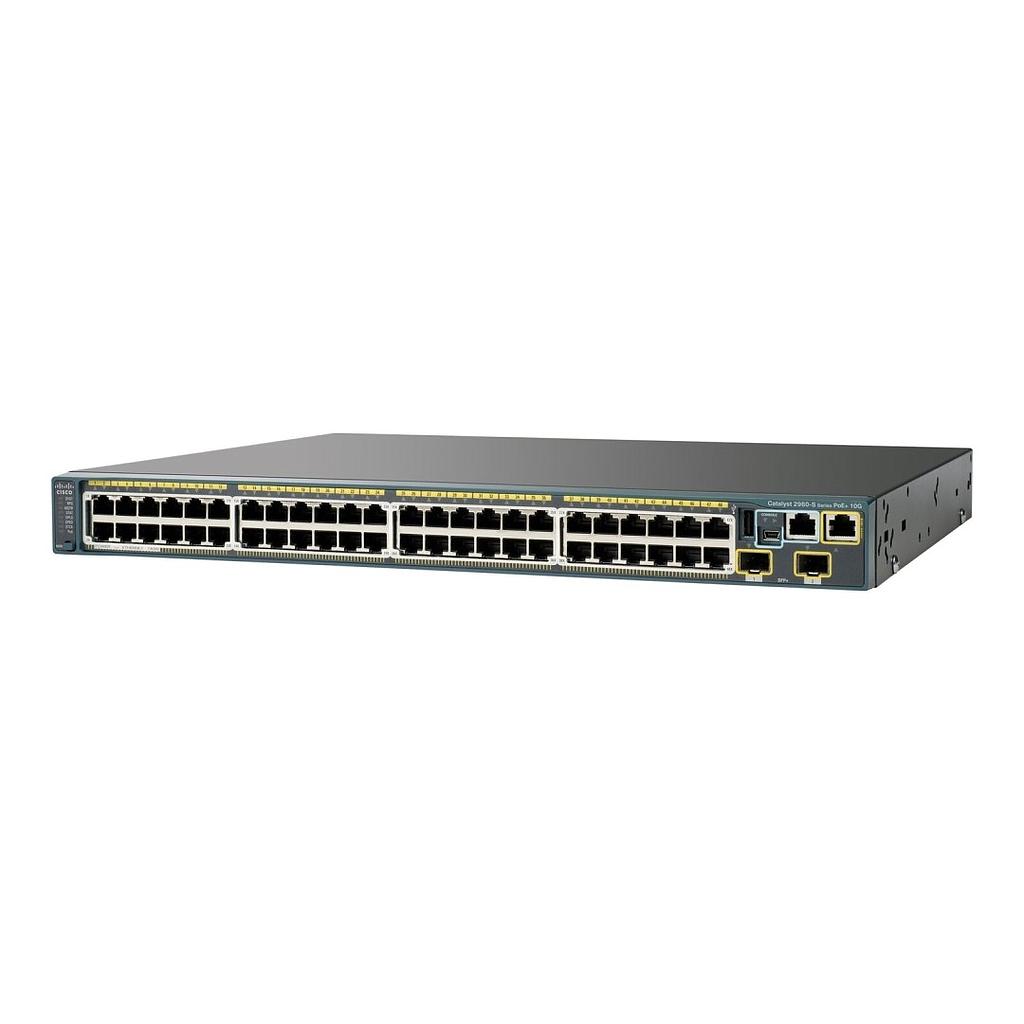 Cisco Catalyst 2960S 48 10/100/1000 Ethernet PoE 740W, 2 x 10G SFP+ LAN Base