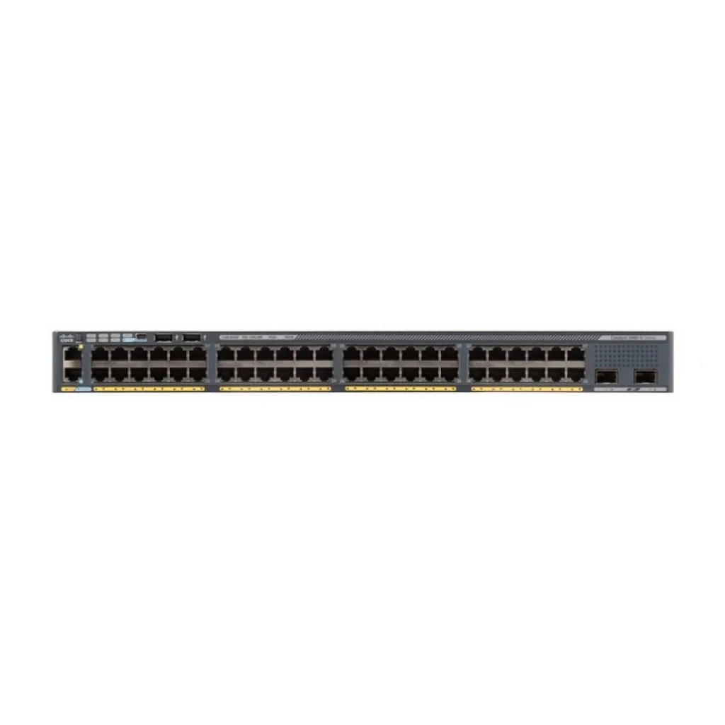 Cisco Catalyst 2960X 48 10/100/1000 PoE+ ports (PoE budget of 370 W) and 2 SFP+ module slots LAN Base