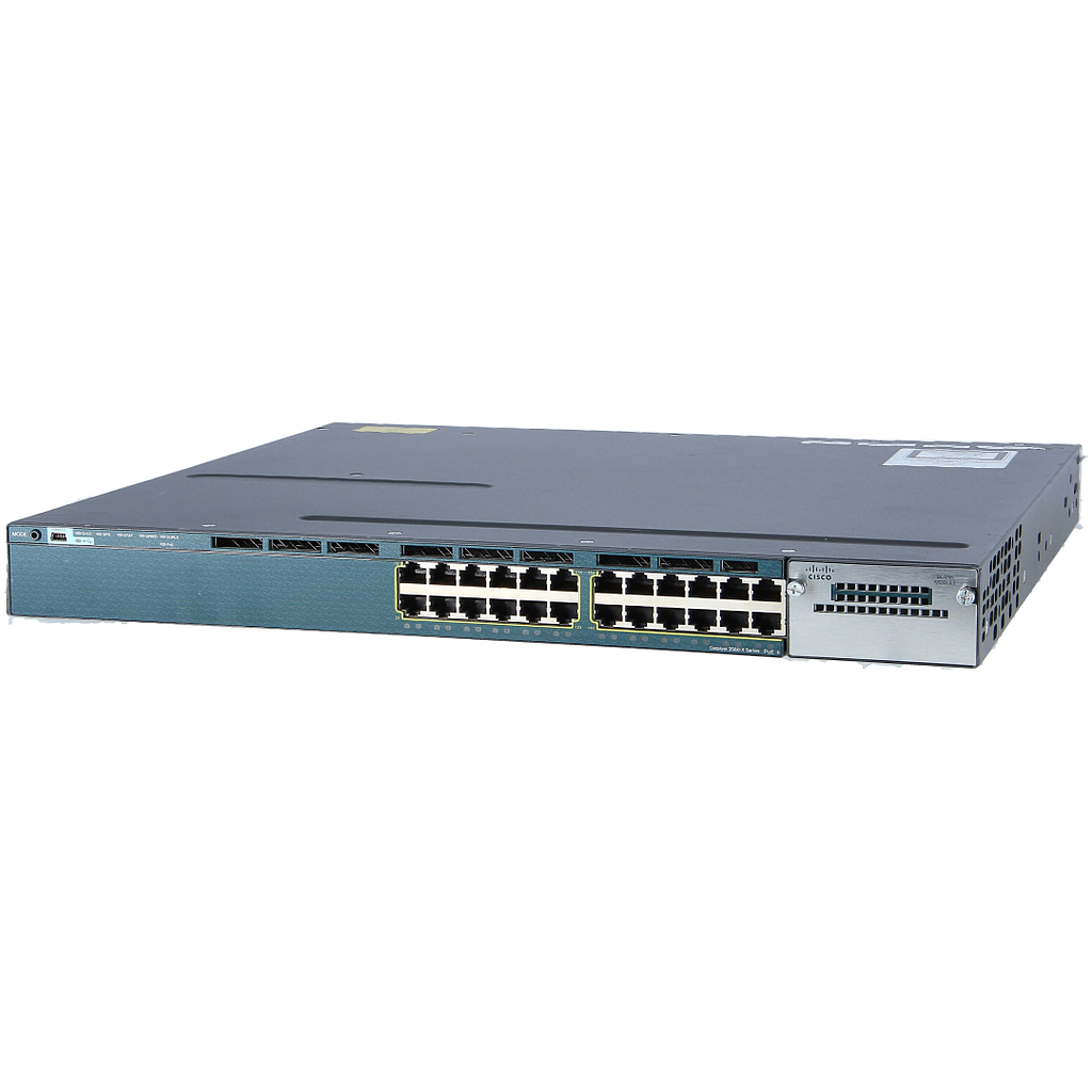 Cisco Catalyst 3560X Standalone 24 10/100/1000 Ethernet PoE+ ports, with one 715W AC power supply 1 RU, IP Base feature set