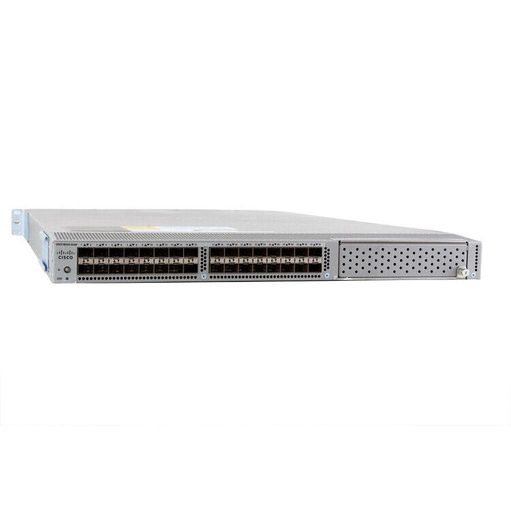 Cisco Nexus 5548P chassis includes 32 SFP+ fixed ports, Front-to-Back Airflow, two 750W AC Power Supplies, Fan Trays, 1 Expansion Slot