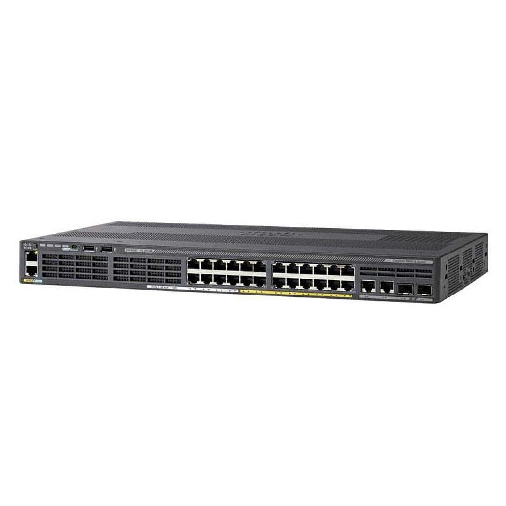 Cisco Catalyst 2960X 24 10/100/1000 (PoE &amp; PoE+) (PoE budget of 110 W) and x2 10/100/1000 and x2 1GbE SFP