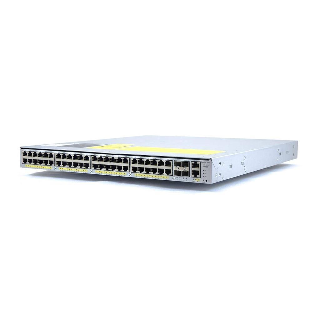Cisco Catalyst 4948E 48x 10/100/1000 (RJ45) and 4x 10GbE (SFP+), IP Base IOS, AC p/s Front-to-Back Cooling