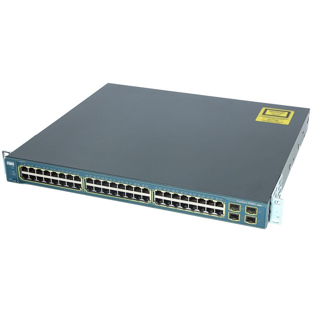 Cisco Catalyst 3560G 48 Ethernet 10/100/1000 ports and 4 SFP-based Gigabit Ethernet ports, Enhanced Multilayer Image software (IP Services)