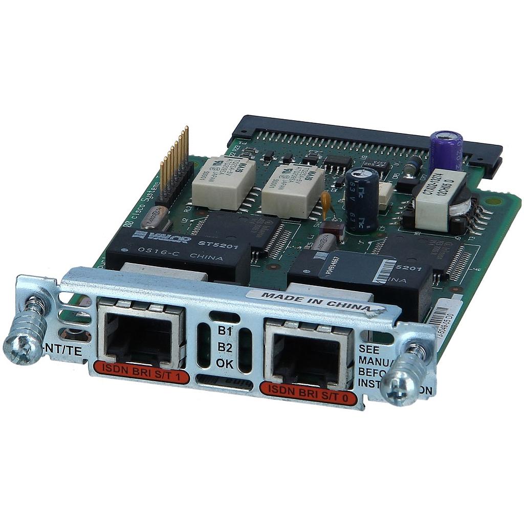 Cisco Two-port BRI voice/fax interface card (network and terminal side)