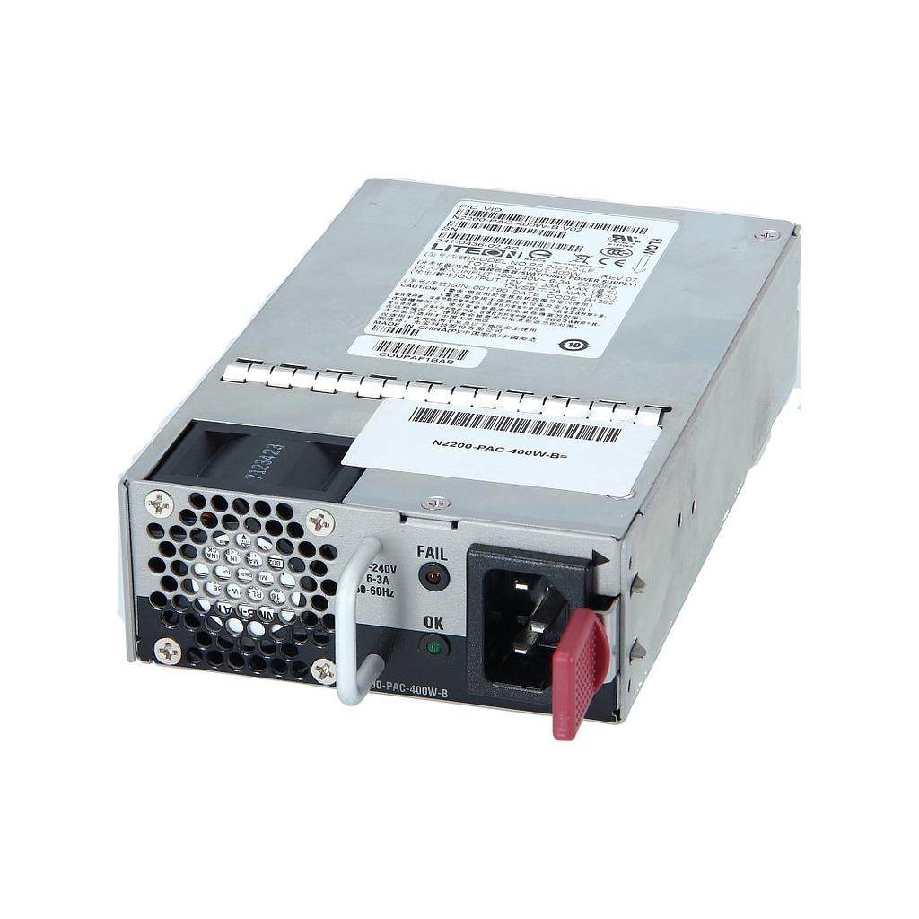 Cisco 400W AC Power supply, Back-to-front airflow (Reversed airflow, port side intake) for Nexus 2200