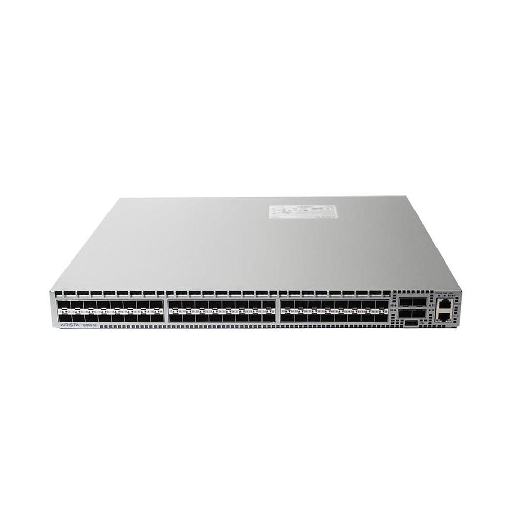 Arista 7050S, 52x SFP+ (48+4) switch, front-to-rear airflow and dual 460W AC power supplies