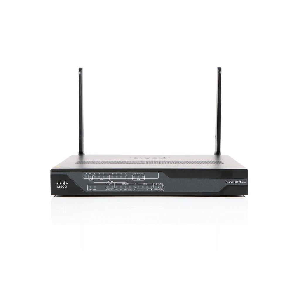 Cisco 899G ISR LTE 2.0 Secure IOS Gigabit Router SFP with Sierra Wireless MC7304/Qualcomm MDM9215 for Australia and Europe, LTE 800/900/1800/ 2100/2600 MHz, 850/900/1900/2100 MHz UMTS/HSPA+ bands