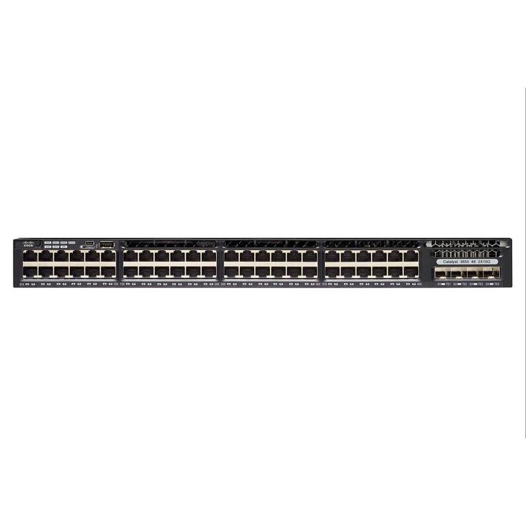 Cisco Catalyst 3650 Standalone with Optional Stacking 48 10/100/1000 Ethernet and 2x10G Uplink ports, with one 250WAC power supply, 1 RU, IP Base feature set