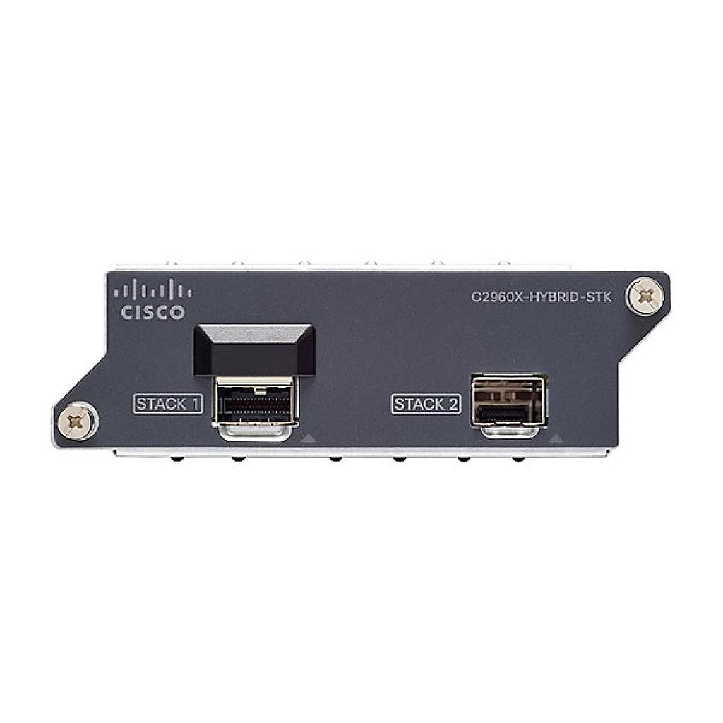 Cisco 2960X FlexStack-Extended Hybrid module, with one copper and one fiber port