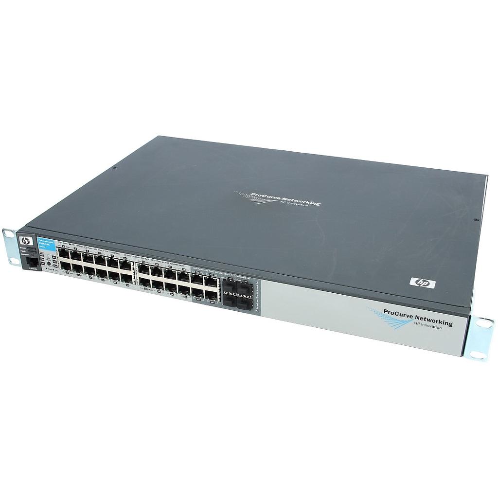 HP ProCurve 2810-24G Switch, 20 auto-sensing 10/100/1000 ports &amp; 4 dual-personality ports (10/100/1000 RJ-45 or SFP)