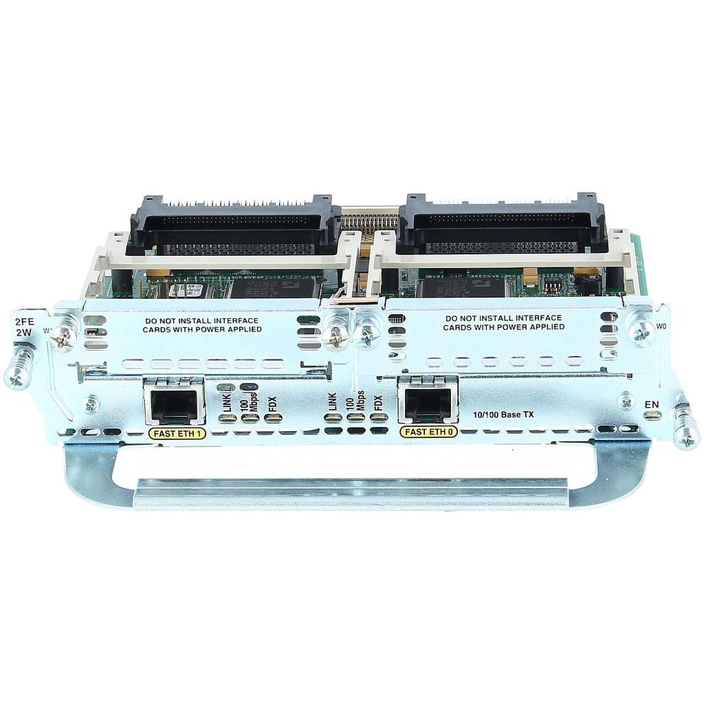 Cisco Network Module with 2 Fast Ethernet and 2 WIC slots for routers
