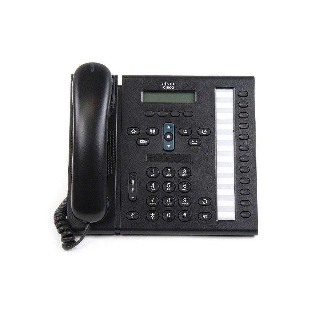 Cisco Unified IP Phone 6961, Charcoal, Slimline Handset