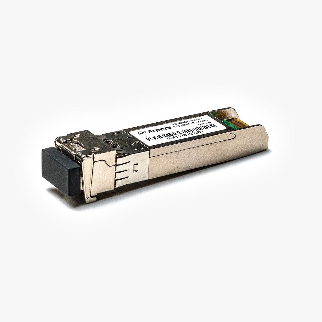 Arpers 10GBASE-BX10-D SFP+, Bidirectional, 1330nm-TX/1270nm-RX, SMF, 10km, Símplex LC, DOM compatible with Extreme Networks