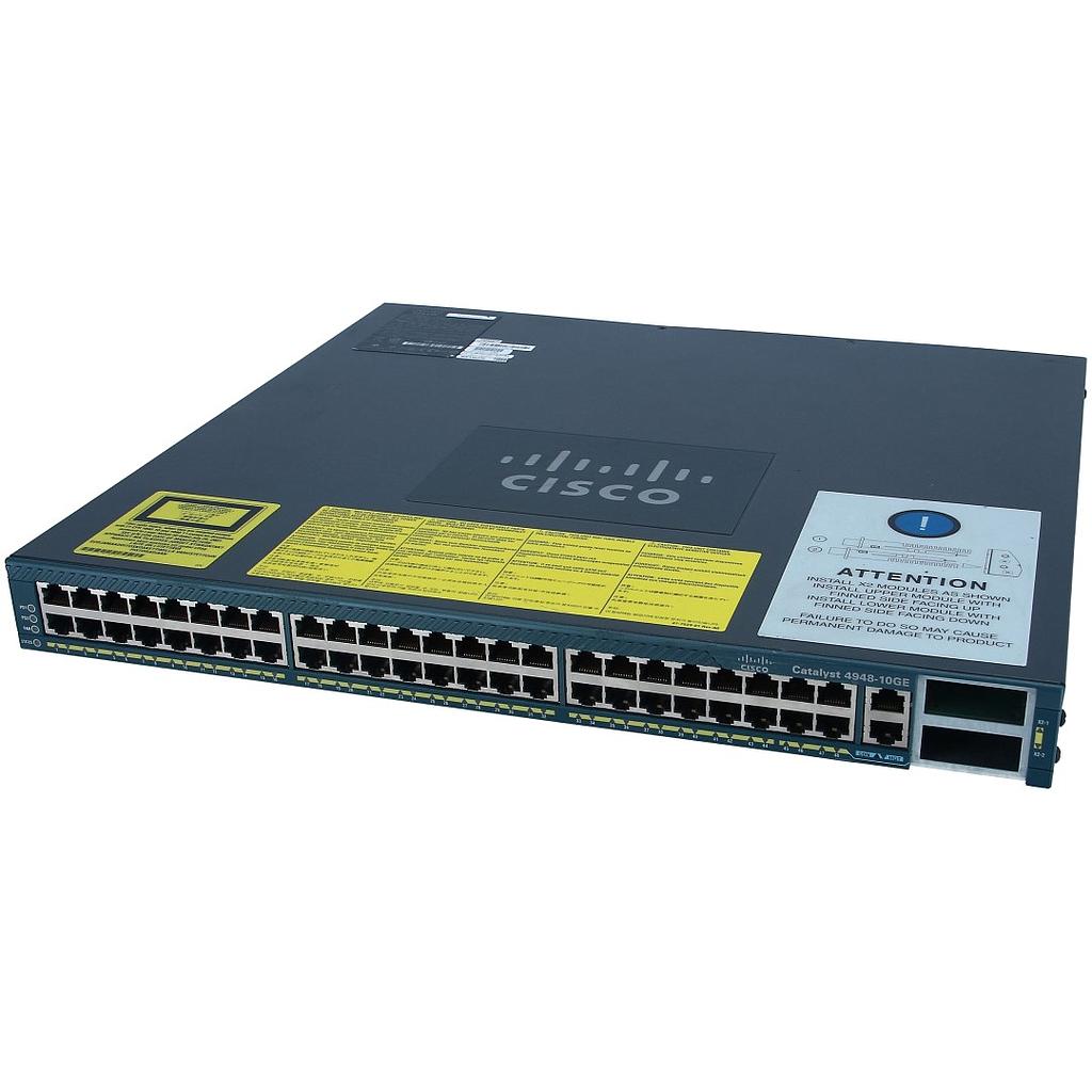 Cisco Catalyst 4948-10GE, optional software image, optional power supplies, fan tray