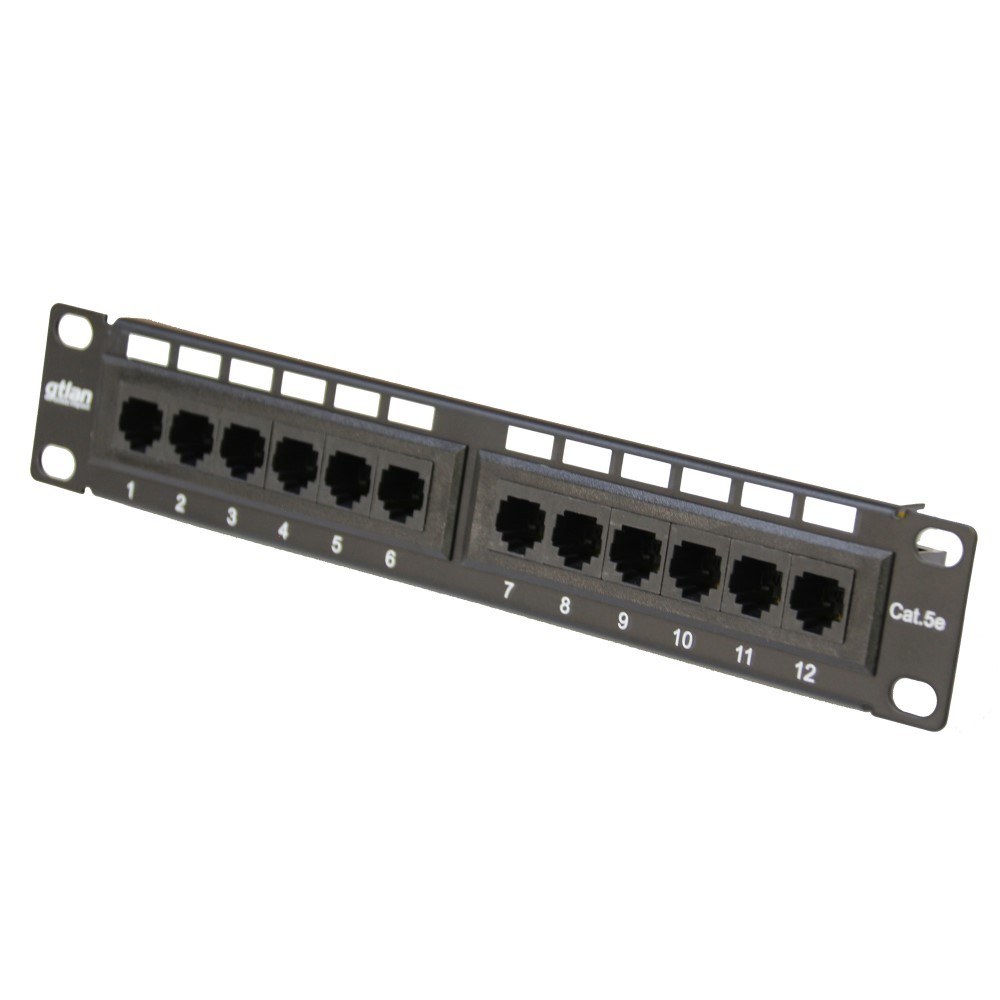 31GT12PU5: 10''C-5e UTP 1U PATCH PANEL HEIGHT WITH 12 CONNECTORS