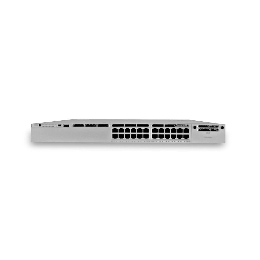 Cisco Catalyst 3850 Stackable 24 10/100/1000 Ethernet UPOE ports, with one 1100WAC power supply  1 RU, LAN Base feature set (StackPower cables need to be purchased separately)