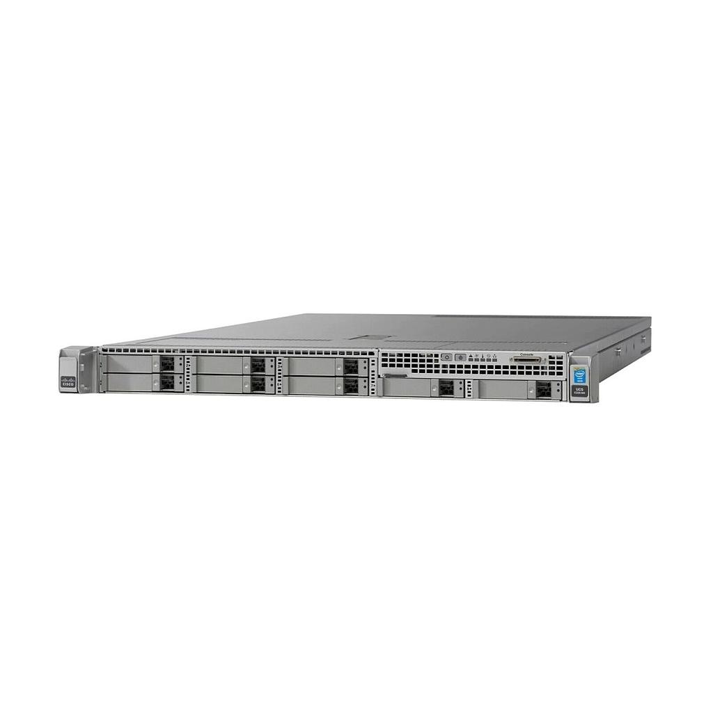 Cisco UCS C220 M4 SFF, no CPU, memory, HDD, SSD, power supply, SD cards, PCIe cards, or tool-less rail kit