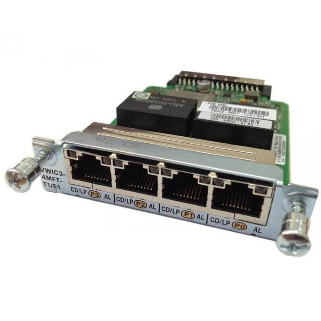 Cisco 4-Port 3rd Gen Multiflex Trunk Voice/WAN Interface Card - T1/E1