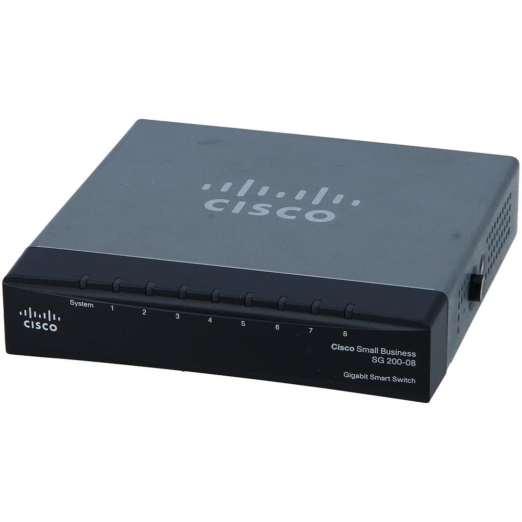 Cisco Small Business 200 Series SG200-08 Smart Switch, 8-Port 10/100/1000