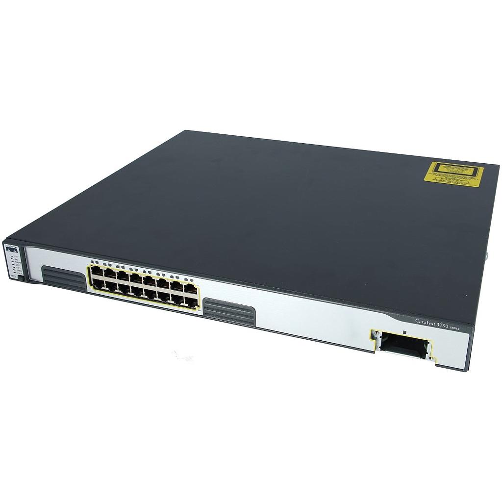 Cisco Catalyst 3750G Stackable 16 10/100/1000 Gigabit Ethernet ports &amp; 1 10GbE Xenpak Uplink port, IP Base software